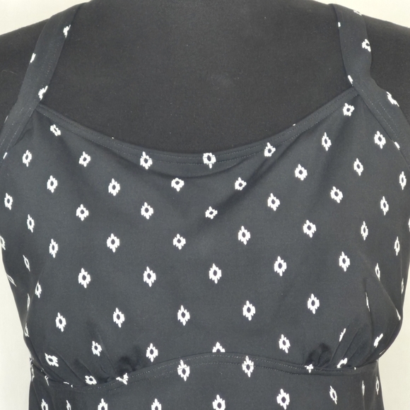 Lands' End DDD-Cup Underwire Square Neck Cross Back Tankini Swim Top - Sz 10 DDD - Picture 5 of 10